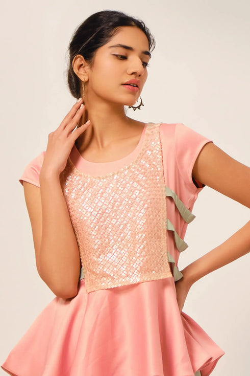 Purple Pitara Sirohi Top and Dhoti Set 1