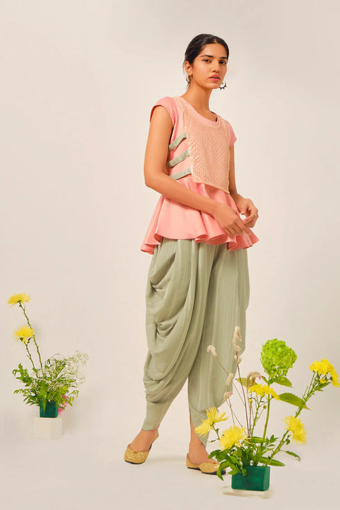 Purple Pitara Sirohi Top and Dhoti Set 2