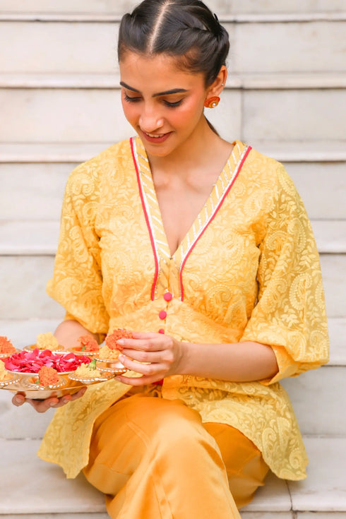 Leo Chikankari Peplum & Dhoti Set 2