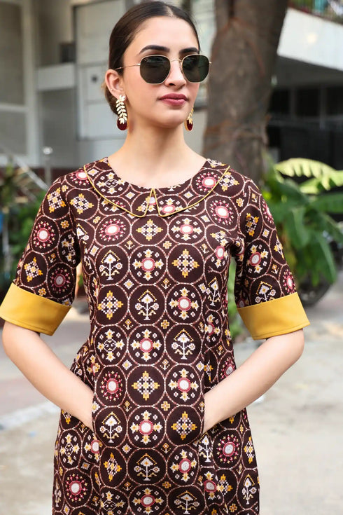 Purple Pitara Anna Patola Dress 3