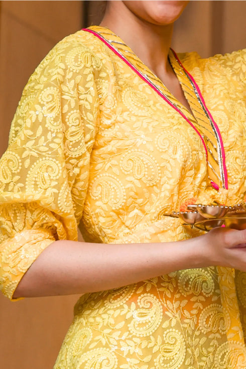 Leo Chikankari Peplum & Dhoti Set 6