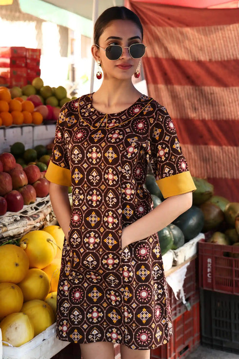 Purple Pitara Anna Patola Dress 6