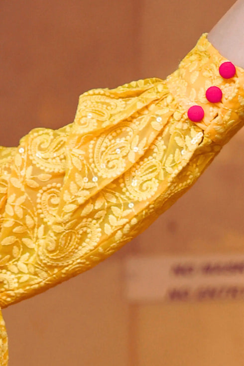 Leo Chikankari Peplum & Dhoti Set 8