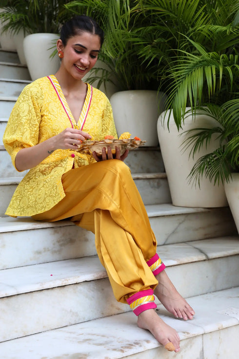 Leo Chikankari Peplum & Dhoti Set 9