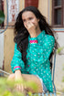 Noori Turquoise Bandhani Top