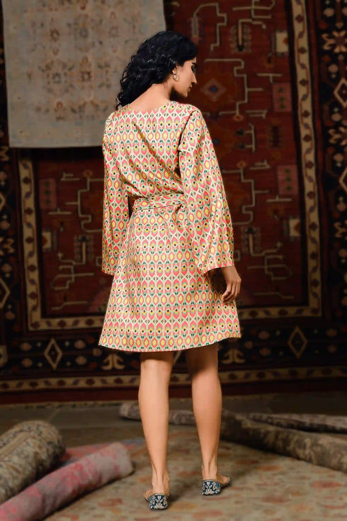 Purple Pitara Veda Patola Silk Kaftan