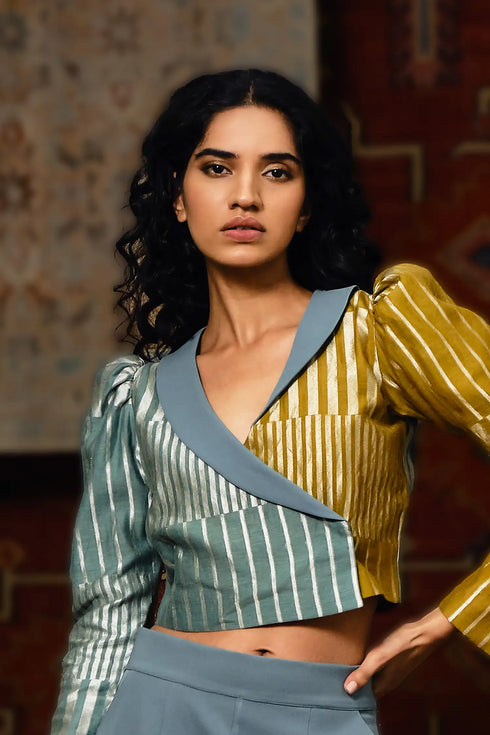 Aisha Silk Brocade Jacket and Pant Set