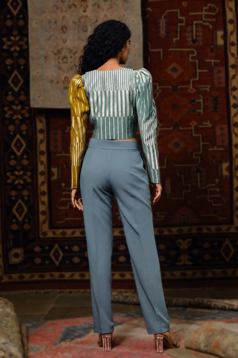 Aisha Silk Brocade Jacket and Pant Set