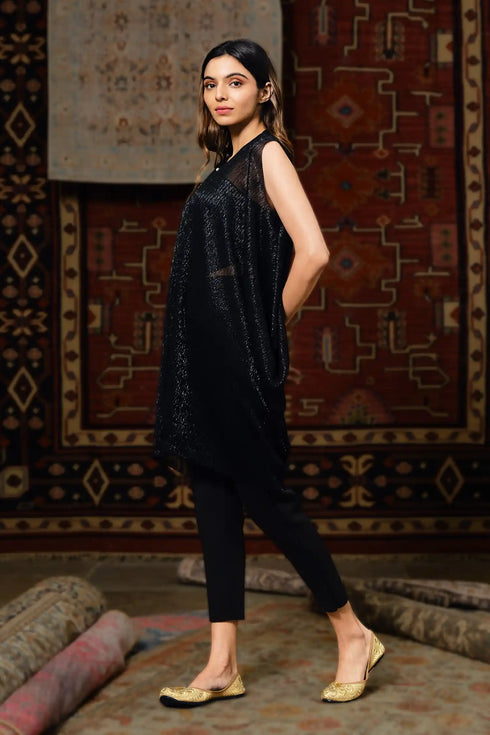 Purple Pitara Sunheri Top and Pant Co - ord Set