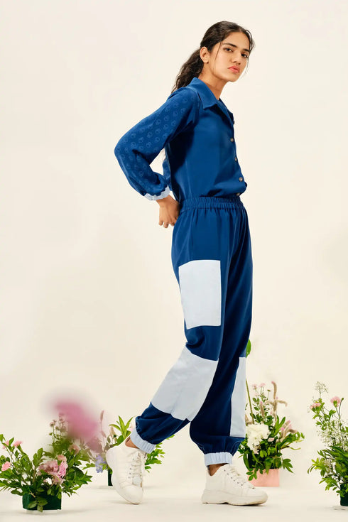 Purple Pitara Zoe Shirt & Jogger Pants Set