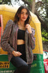 Kiki Chikankari Bomber Jacket