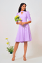 Purple Pitara Lavender Georgette Tea Dress